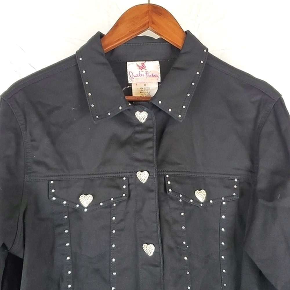 Quacker Factory Rhinestone Heart Jacket - Picture 2 of 9